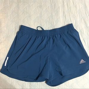 Adidas teal running shorts